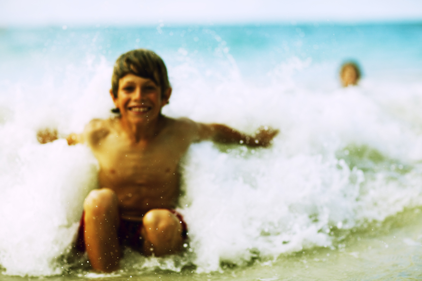 Play time at Kailua beach, Oahu, Hawaii